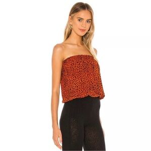 Revolve Indah Gemma Cheetah Print Strapless Tube Top | Size XS